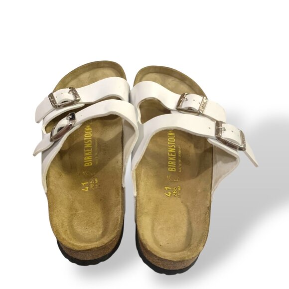 Birkenstock Women's White Arizona Jesus Sandals Sz 10 Slip-on Lagenlook - Picture 7 of 12